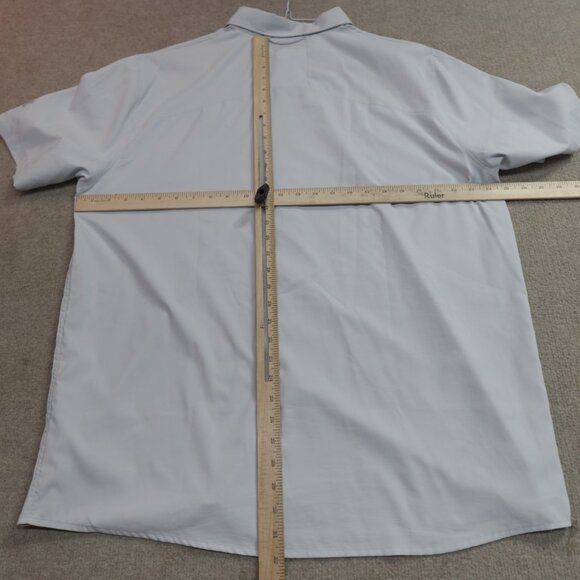 Under Armour Mens Shirt 2XL Gray Light Solid Short Sleeve Performance Pocket - Picture 8 of 11